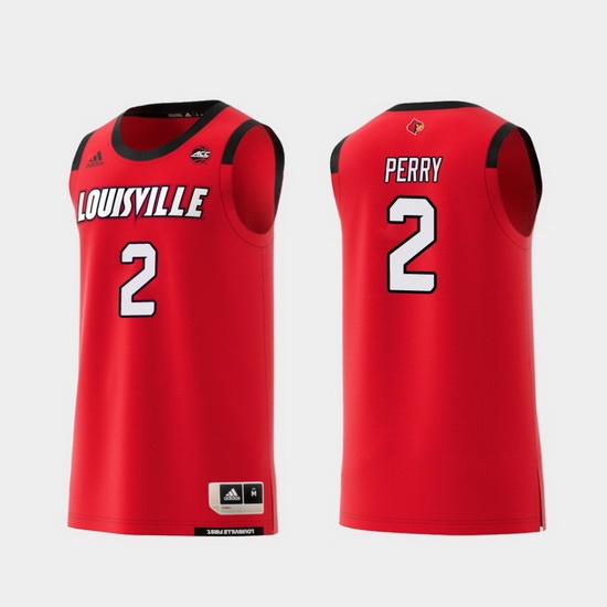 Men Louisville Cardinals Darius Perry Red Replica College Basketball Jersey Men Louisville Cardinals Darius Perry Red Replica College Basketball Jersey