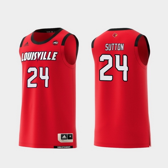 Men Louisville Cardinals Dwayne Sutton Red Replica College Basketball Jersey Men Louisville Cardinals Dwayne Sutton Red Replica College Basketball Jersey