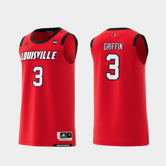 Men Louisville Cardinals Jo Griffin Red Replica College Basketball Jersey Men Louisville Cardinals Jo Griffin Red Replica College Basketball Jersey