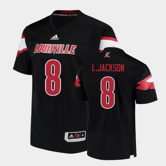 Men Louisville Cardinals Lamar Jackson College Football Black Jersey Men Louisville Cardinals Lamar Jackson College Football Black Jersey