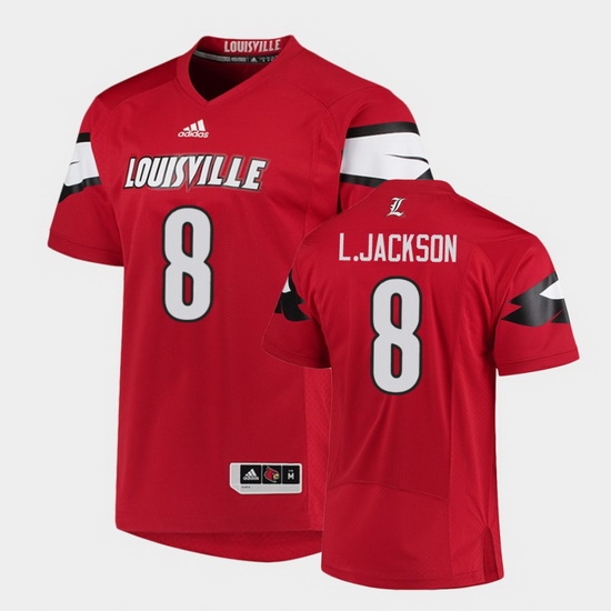 Men Louisville Cardinals Lamar Jackson College Football Red Jersey Men Louisville Cardinals Lamar Jackson College Football Red Jersey