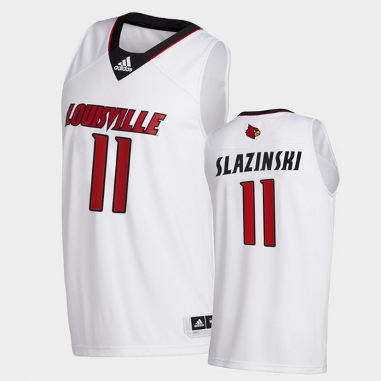 Men Louisville Cardinals Quinn Slazinski College Basketball White Swingman 2020 21 Jersey Men Louisville Cardinals Quinn Slazinski College Basketball White Swingman 2020 21 Jersey