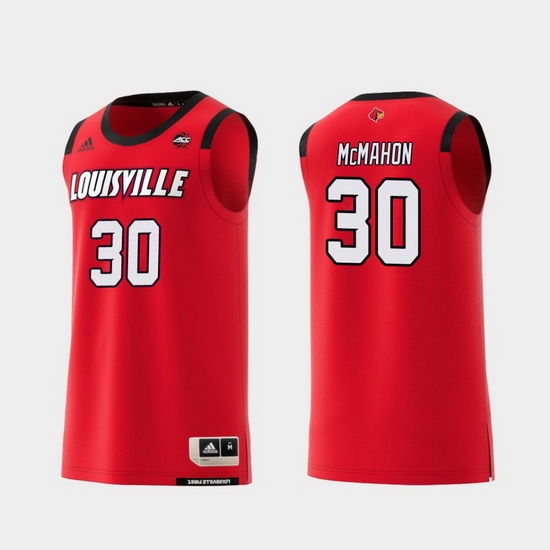 Men Louisville Cardinals Ryan Mcmahon Red Replica College Basketball Jersey Men Louisville Cardinals Ryan Mcmahon Red Replica College Basketball Jersey