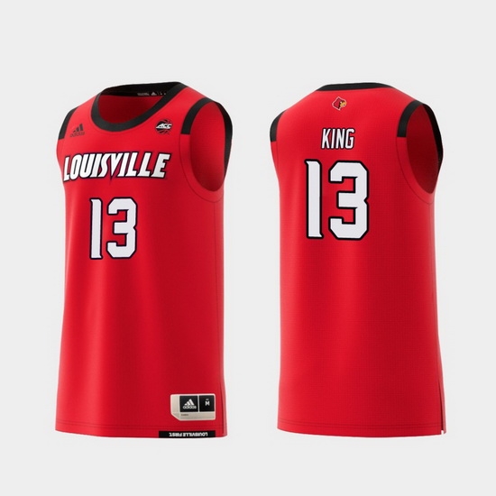 Men Louisville Cardinals V.J. King Red Replica College Basketball Jersey Men Louisville Cardinals V.J. King Red Replica College Basketball Jersey