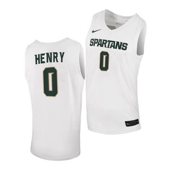 Michigan State Spartans Aaron Henry White Replica Men Jersey Michigan State Spartans Aaron Henry White Replica Men Jersey