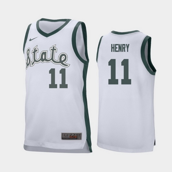 Michigan State Spartans Aaron Henry White Retro Replica Men'S Jersey Michigan State Spartans Aaron Henry White Retro Replica Men'S Jersey