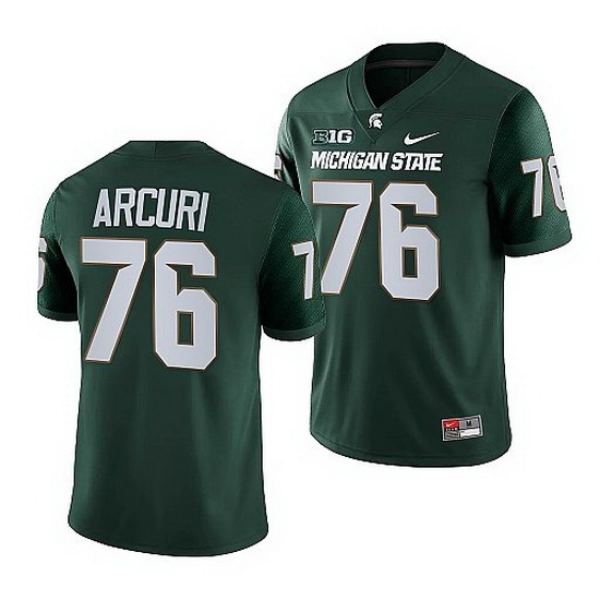 Michigan State Spartans Aj Arcuri Green College Football Game Jersey Michigan State Spartans Aj Arcuri Green College Football Game Jersey