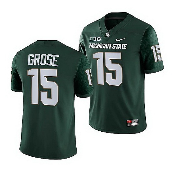 Michigan State Spartans Angelo Grose Green College Football Men Jersey Michigan State Spartans Angelo Grose Green College Football Men Jersey