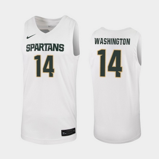 Michigan State Spartans Brock Washington White Replica Men'S Jersey Michigan State Spartans Brock Washington White Replica Men'S Jersey