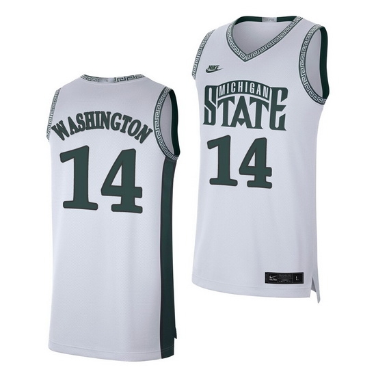 Michigan State Spartans Brock Washington White Retro Limited Men'S Jersey Michigan State Spartans Brock Washington White Retro Limited Men'S Jersey