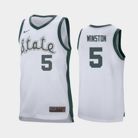 Michigan State Spartans Cassius Winston White Retro Replica Men'S Jersey Michigan State Spartans Cassius Winston White Retro Replica Men'S Jersey