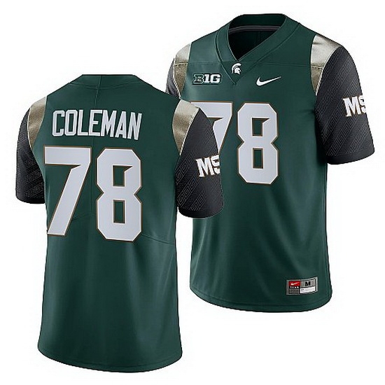 Michigan State Spartans Don Coleman Green College Football Men Jersey Michigan State Spartans Don Coleman Green College Football Men Jersey