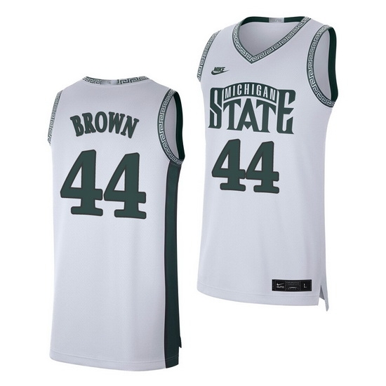 Michigan State Spartans Gabe Brown White Retro Limited Men'S Jersey Michigan State Spartans Gabe Brown White Retro Limited Men'S Jersey