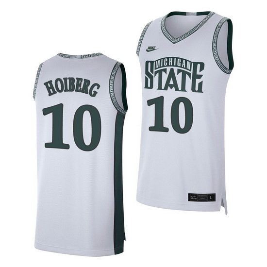 Michigan State Spartans Jack Hoiberg White Retro Limited Men'S Jersey Michigan State Spartans Jack Hoiberg White Retro Limited Men'S Jersey