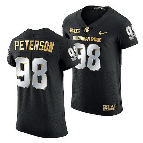 Michigan State Spartans Julian Peterson Golden Edition Nfl Limited Black Jersey Michigan State Spartans Julian Peterson Golden Edition Nfl Limited Black Jersey