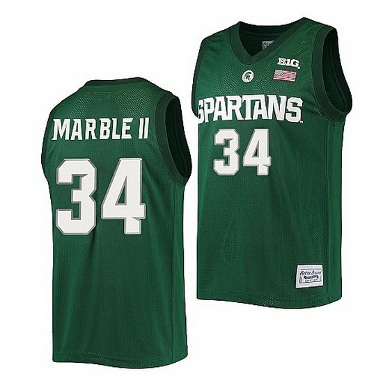 Michigan State Spartans Julius Marble Ii Green Alumni Commemorative Classic Jersey Michigan State Spartans Julius Marble Ii Green Alumni Commemorative Classic Jersey
