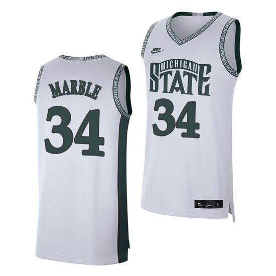 Michigan State Spartans Julius Marble White Retro Limited Men'S Jersey Michigan State Spartans Julius Marble White Retro Limited Men'S Jersey