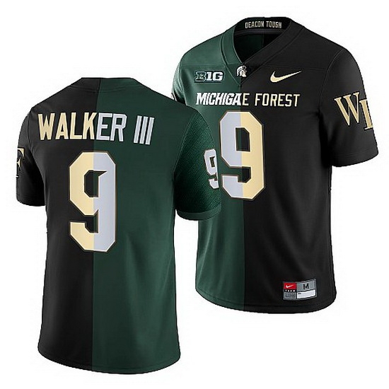 Michigan State Spartans Kenneth Walker Iii Black Green Split Edition Wake Forest Transfer 2021 Jersey Michigan State Spartans Kenneth Walker Iii Black Green Split Edition Wake Forest Transfer 2021 Jersey