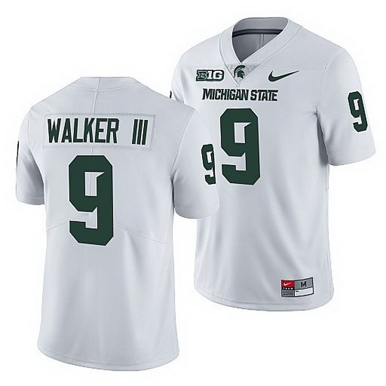 Michigan State Spartans Kenneth Walker Iii White College Football Men Jersey Michigan State Spartans Kenneth Walker Iii White College Football Men Jersey