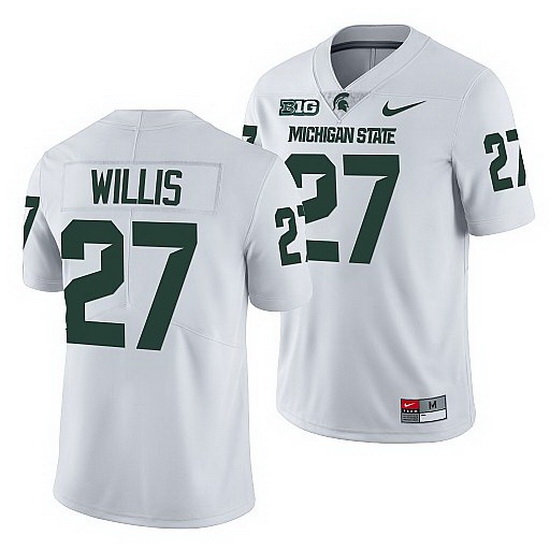 Michigan State Spartans Khari Willis White Nfl Limited Men Jersey Michigan State Spartans Khari Willis White Nfl Limited Men Jersey