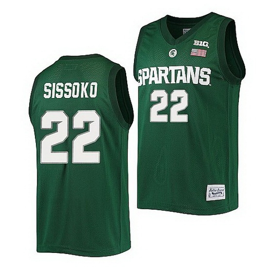 Michigan State Spartans Mady Sissoko Green Alumni Commemorative Classic Jersey Michigan State Spartans Mady Sissoko Green Alumni Commemorative Classic Jersey