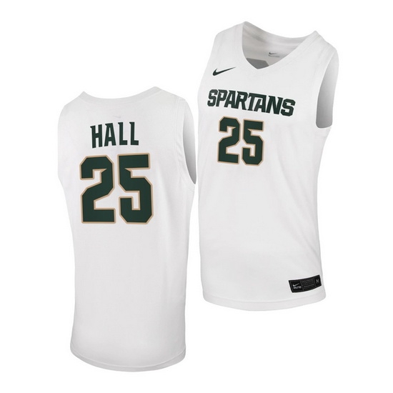 Michigan State Spartans Malik Hall White Replica Men Jersey Michigan State Spartans Malik Hall White Replica Men Jersey