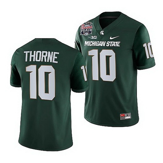 Michigan State Spartans Payton Thorne Green 2021 Peach Bowl College Football Playoff Jersey Michigan State Spartans Payton Thorne Green 2021 Peach Bowl College Football Playoff Jersey