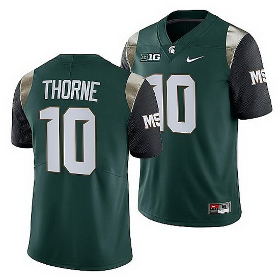 Michigan State Spartans Payton Thorne Green College Football Men Jersey Michigan State Spartans Payton Thorne Green College Football Men Jersey