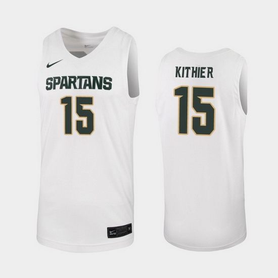 Michigan State Spartans Thomas Kithier White Replica Men'S Jersey Michigan State Spartans Thomas Kithier White Replica Men'S Jersey