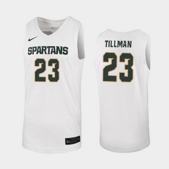 Michigan State Spartans Xavier Tillman White Replica Men'S Jersey Michigan State Spartans Xavier Tillman White Replica Men'S Jersey