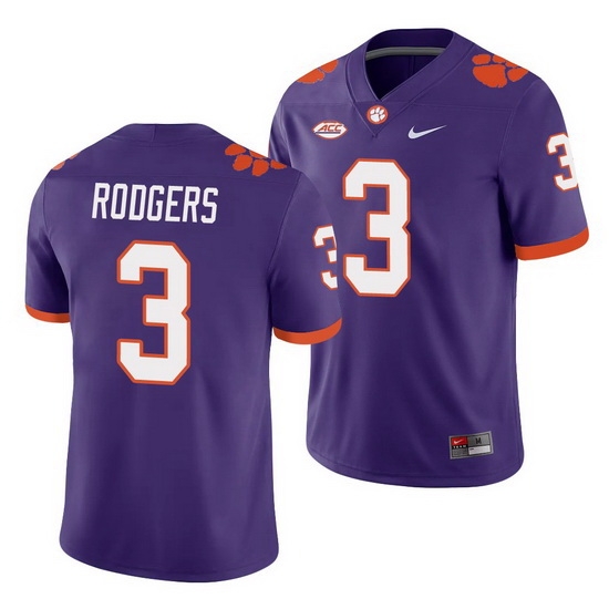 Clemson Tigers Amari Rodgers Purple College Football Men'S Jersey Clemson Tigers Amari Rodgers Purple College Football Men'S Jersey
