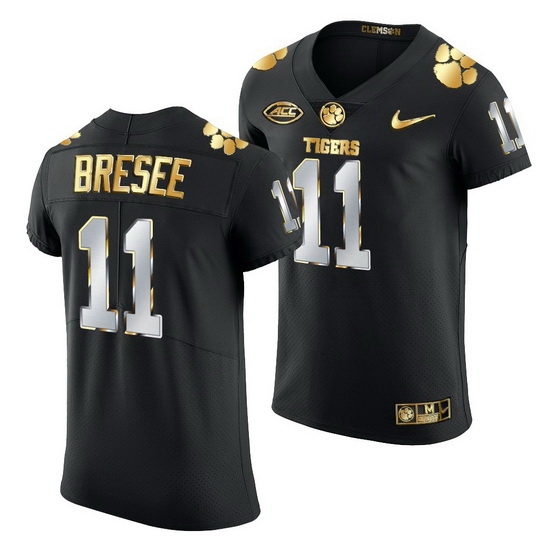 Clemson Tigers Bryan Bresee Black Golden Edition Jersey Clemson Tigers Bryan Bresee Black Golden Edition Jersey