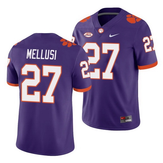 Clemson Tigers Chez Mellusi Purple College Football Men'S Jersey Clemson Tigers Chez Mellusi Purple College Football Men'S Jersey