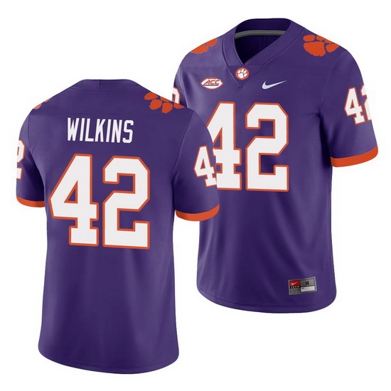 Clemson Tigers Christian Wilkins Purple College Football Men'S Jersey Clemson Tigers Christian Wilkins Purple College Football Men'S Jersey