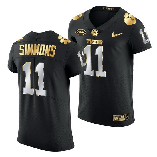 Clemson Tigers Isaiah Simmons Black Golden Edition Jersey Clemson Tigers Isaiah Simmons Black Golden Edition Jersey