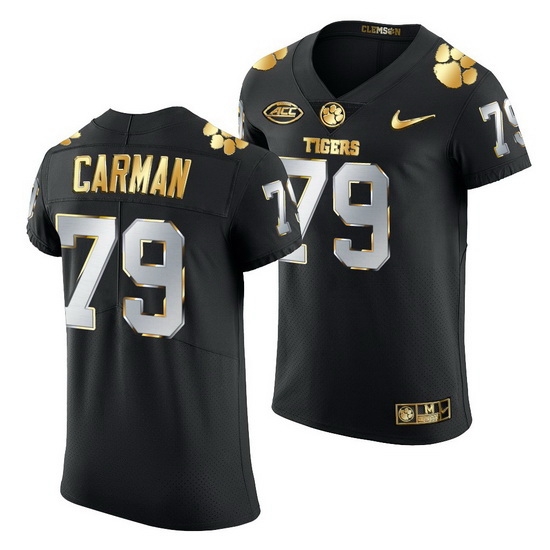 Clemson Tigers Jackson Carman Black Golden Edition Jersey Clemson Tigers Jackson Carman Black Golden Edition Jersey