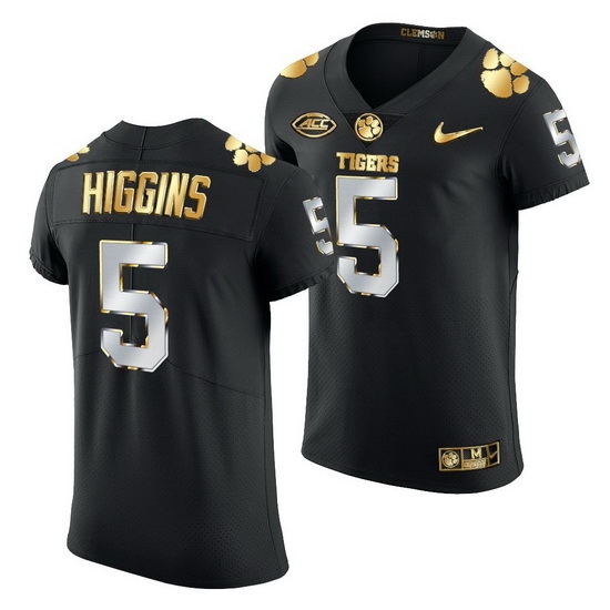 Clemson Tigers Tee Higgins Black Golden Edition Jersey Clemson Tigers Tee Higgins Black Golden Edition Jersey