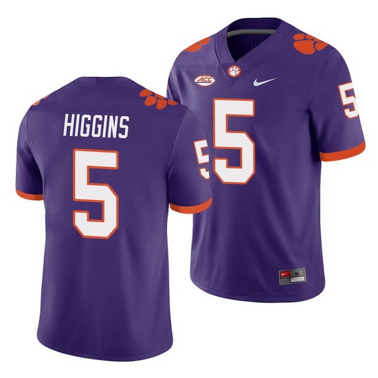 Clemson Tigers Tee Higgins Purple College Football Men'S Jersey Clemson Tigers Tee Higgins Purple College Football Men'S Jersey