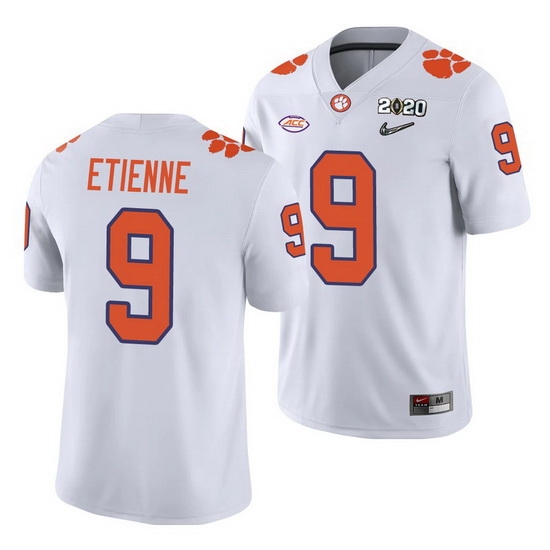 Clemson Tigers Travis Etienne White College Football Men'S Jersey 0 Clemson Tigers Travis Etienne White College Football Men'S Jersey 0
