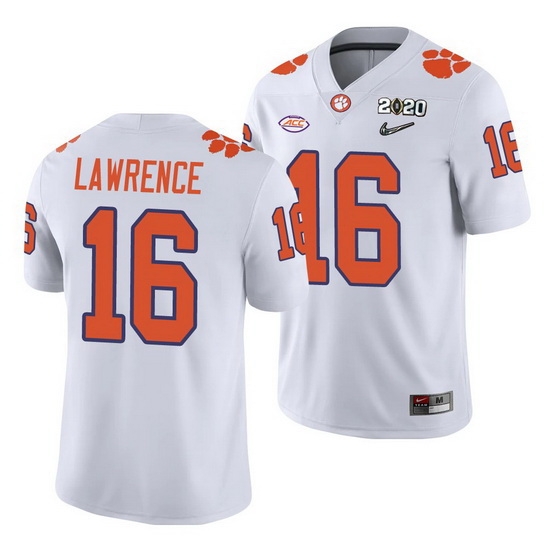 Clemson Tigers Trevor Lawrence White College Football Men'S Jersey 0 Clemson Tigers Trevor Lawrence White College Football Men'S Jersey 0