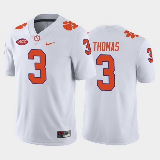Clemson Tigers Xavier Thomas White Away Men'S Jersey Clemson Tigers Xavier Thomas White Away Men'S Jersey