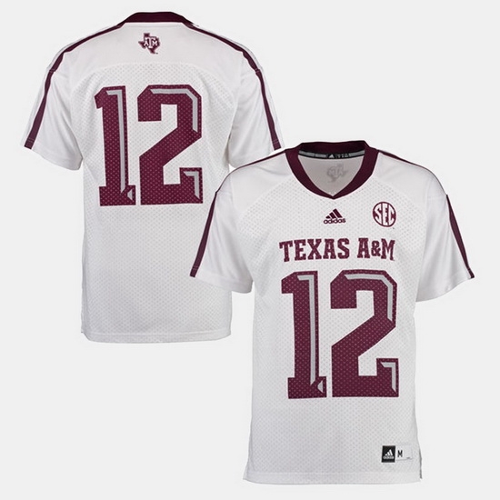 Men Texas A M Aggies College Football White Jersey Men Texas A M Aggies College Football White Jersey
