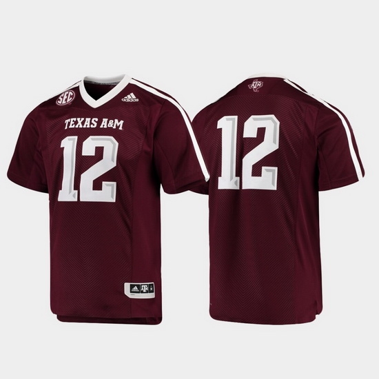 Men Texas A&M Aggies 12 Maroon Premier Football Jersey Men Texas A&M Aggies 12 Maroon Premier Football Jersey
