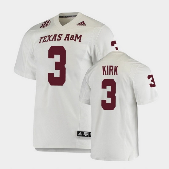 Men Texas A&M Aggies Christian Kirk College Football White Premier Jersey Men Texas A&M Aggies Christian Kirk College Football White Premier Jersey