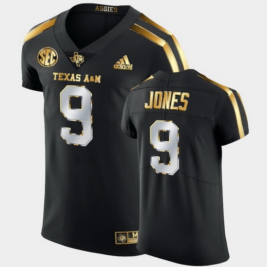 Men Texas A&M Aggies Hezekiah Jones Golden Edition Black Authentic Jersey Men Texas A&M Aggies Hezekiah Jones Golden Edition Black Authentic Jersey