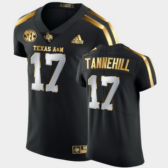 Men Texas A&M Aggies Ryan Tannehill Golden Edition Black Authentic Jersey Men Texas A&M Aggies Ryan Tannehill Golden Edition Black Authentic Jersey