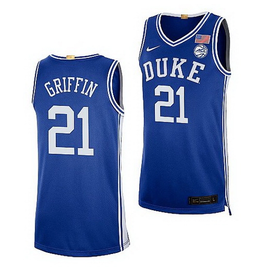 Duke Blue Devils Aj Griffin Royal College Basketball 2021 22Authentic Jersey Duke Blue Devils Aj Griffin Royal College Basketball 2021 22Authentic Jersey
