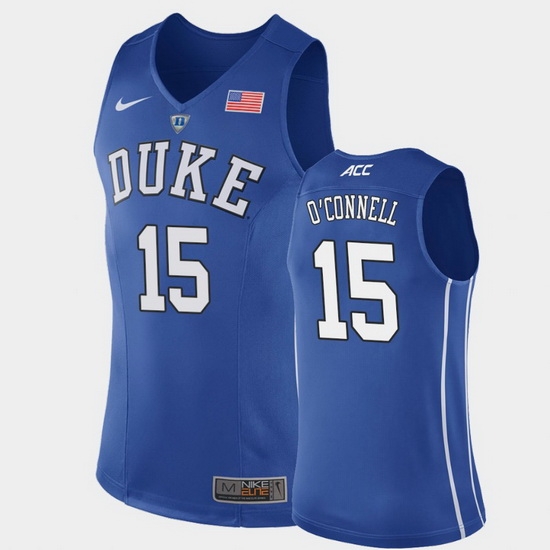 Duke Blue Devils Alex O'Connell Royal Authentic Men'S Jersey Duke Blue Devils Alex O'Connell Royal Authentic Men'S Jersey