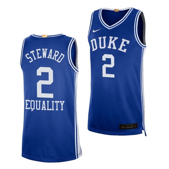 Duke Blue Devils Dj Steward Blue Equality Social Justice Men Jersey Duke Blue Devils Dj Steward Blue Equality Social Justice Men Jersey