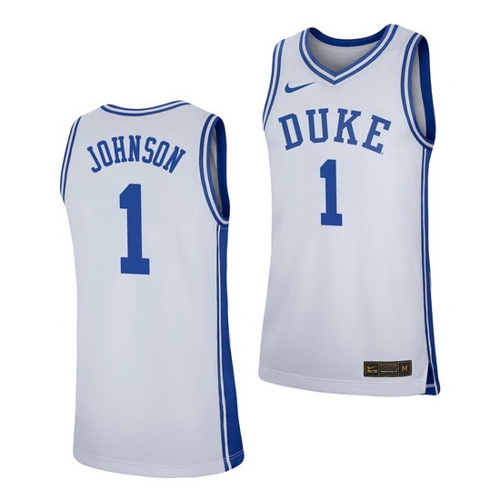 Duke Blue Devils Jalen Johnson White Replica Men'S Jersey Duke Blue Devils Jalen Johnson White Replica Men'S Jersey